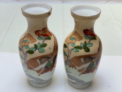 Pair of vases "Birds of Paradis ". China