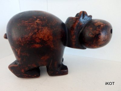 Exotic wood African "Hippos"