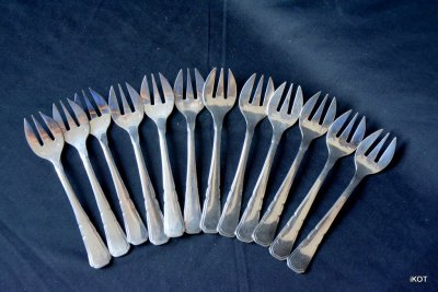 Silver forks for oysters LCF "Huîtres"