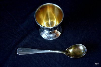 Bodet Pasquier Set egg with spoon style "Art Deco"