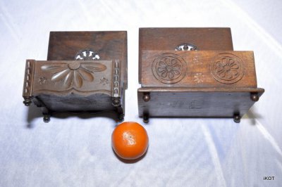 Set of 5 wooden objects "Breton style"