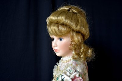 Doll in Victorian style clothes