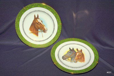 Limoges Decorative paired plates Horses